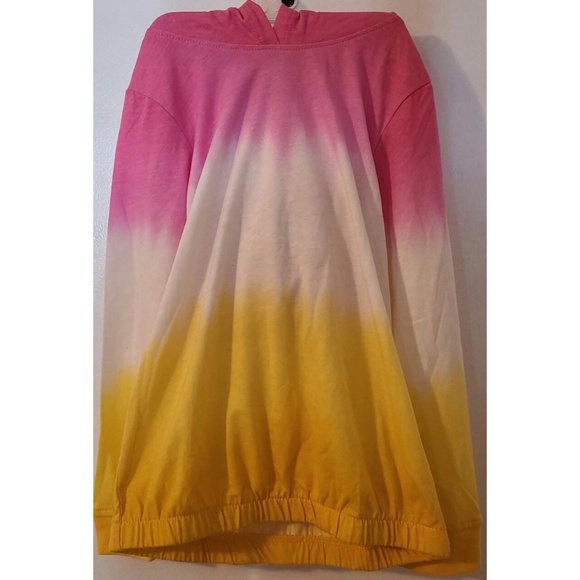 5T Pink LS Ombre Hooded Tee - Picture 1 of 7